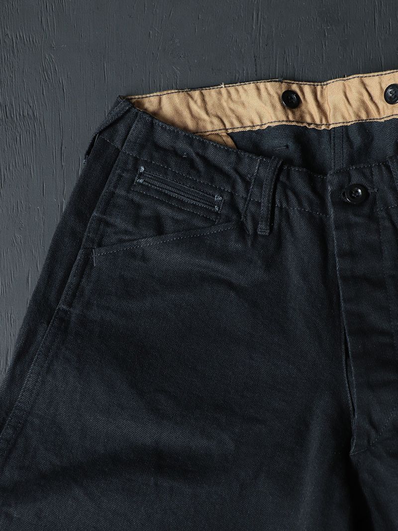BLACK DENIM SHERIFF BREECHES (DEEP BLACK)