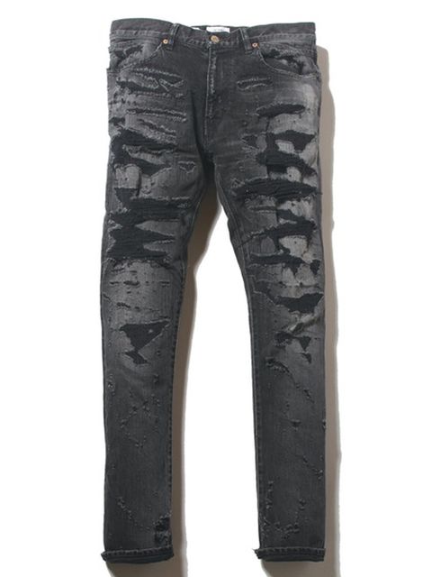 【本店完売】SUPER CLASH BORN FREE STRETCH DENIM JEANS (BLACK)