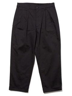ベンタイル ツータック ワイド チノパンツ (ブラック) / VENTILE TWO TUCK WIDE CHINO PANTS (BLACK)