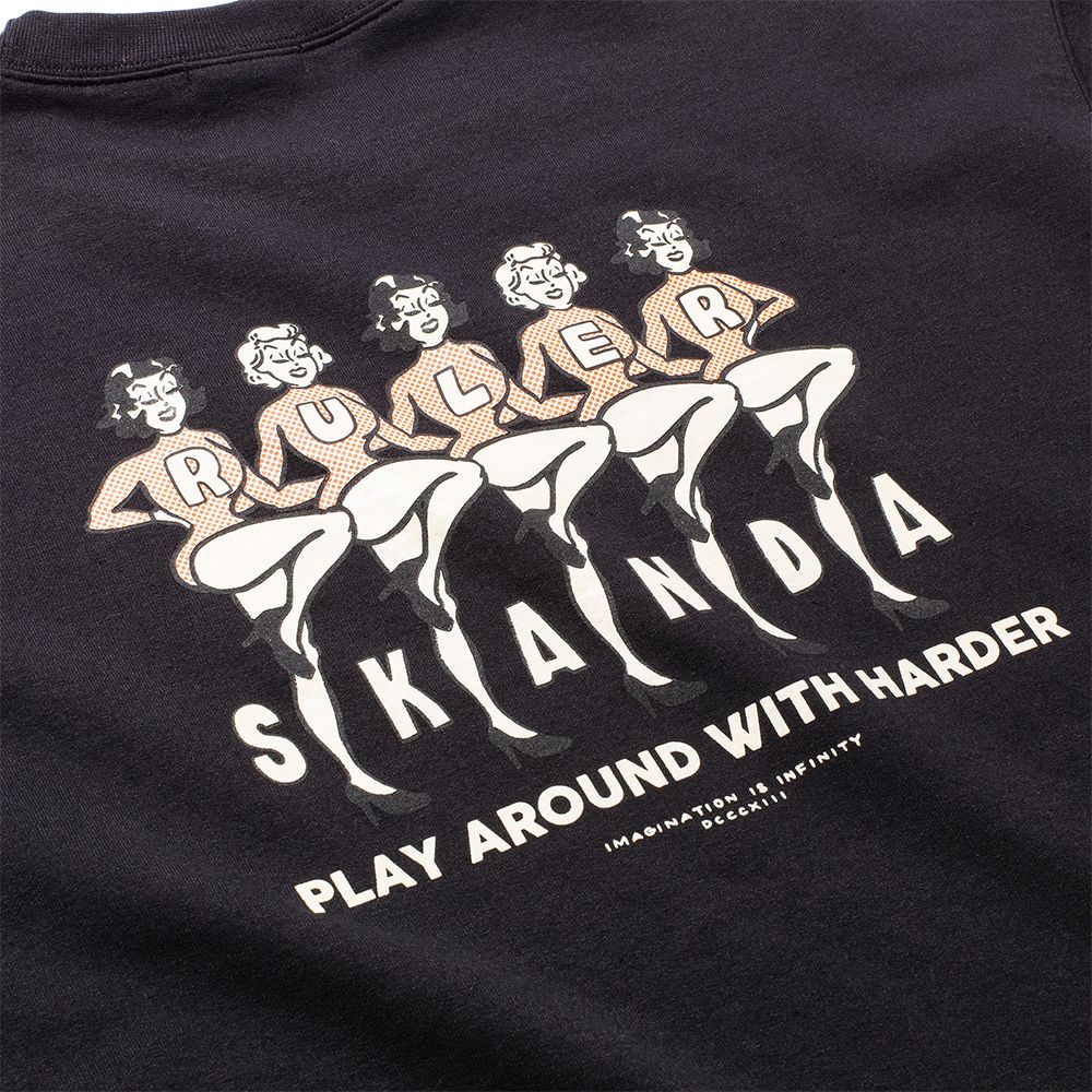 【限定発売】SKANDA LTD.W-NAME CP 9OZ.SWAETSHIRT (BLACK)