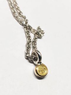 ミニチュア ロゴペンダント&LVCチェーン"スモール"/miniature "Logo" Pendant w/ LVC Chain "Small" (Silver 925 x K18)