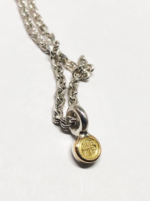 ミニチュア ロゴペンダント&LVCチェーン"スモール"/miniature "Logo" Pendant w/ LVC Chain "Small" (Silver 925 x K18)