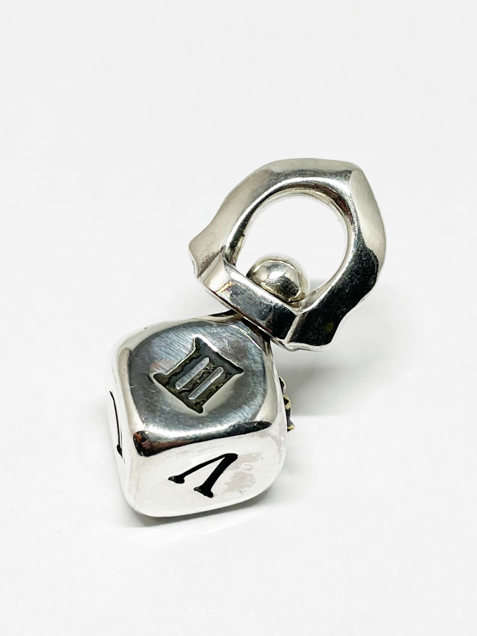 DICE PENDANT "SWALLOW" (SILVER×BRASS)