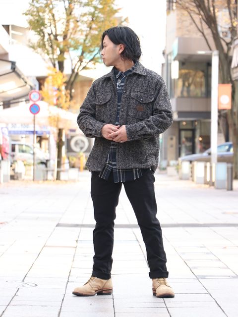 シャツ×シャツジャケット 少し落ち着いた大人コーデ