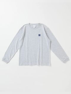バックプリント長袖コットンTシャツ -cikarkarpe- (ASH)