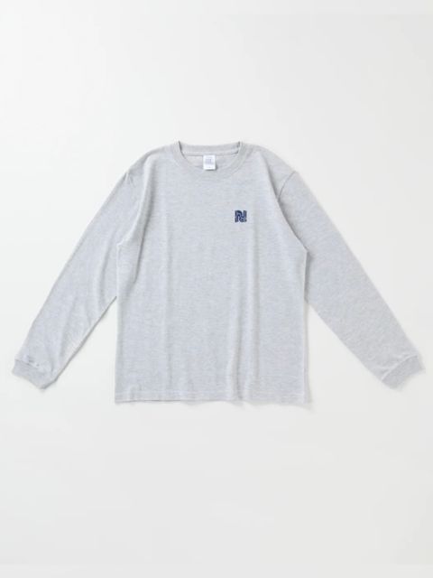 バックプリント長袖コットンTシャツ -cikarkarpe- (ASH)
