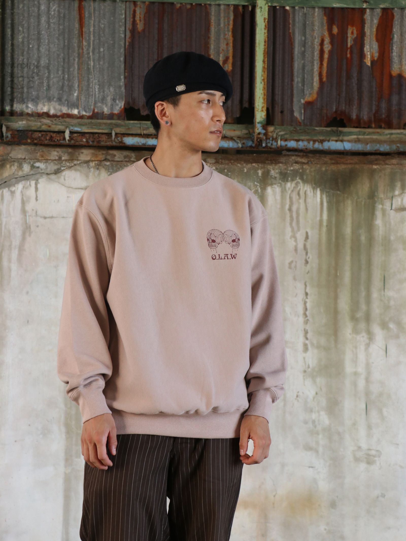 Entourage 12OZ CREW NECK SWEAT (SMOKE PINK)