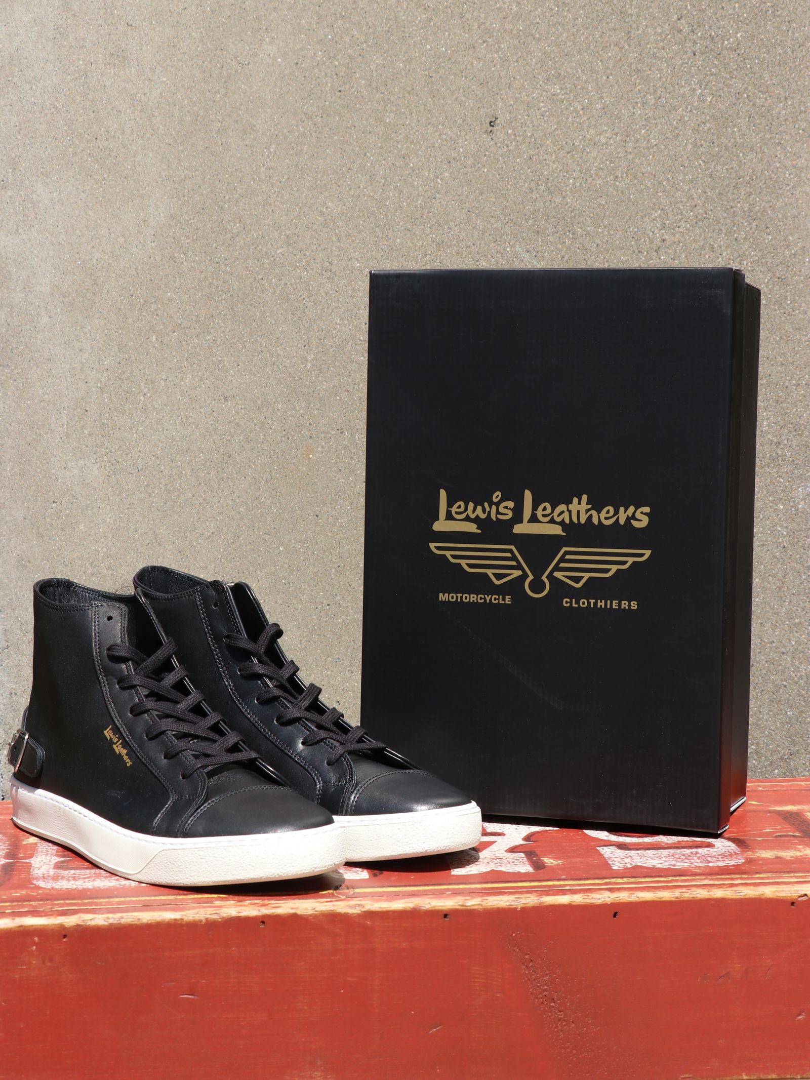 Lewis Leathers - 【最終一点】SIDECAR SNEAKER HIGH (BLACK) | SKANDA