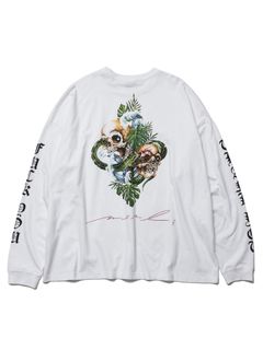 スカルグラフィックオーバーサイズロングスリーブTシャツ / SKULL GRAPHIC OVERSIZED LONG SLEEVE TEE