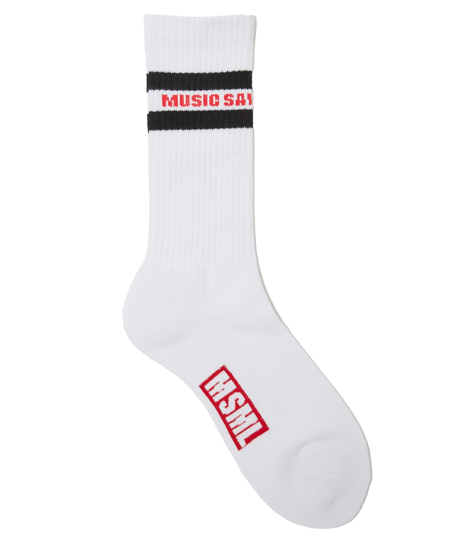 ラインソックス  / LINE SOCKS (BLACK×RED)