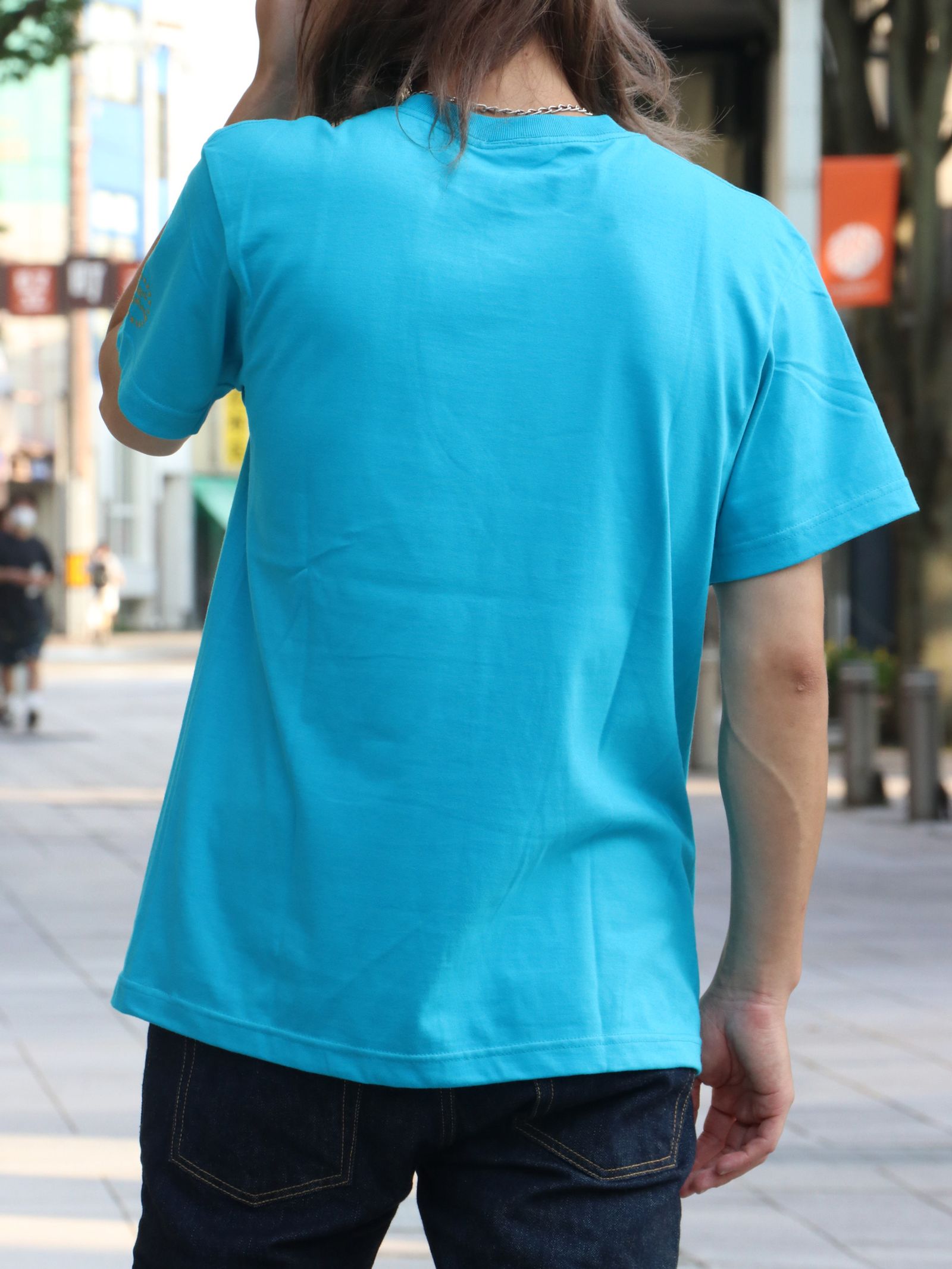 EROSTIKA × LEWIS LEATHERS "vol.2" S/S T-SHIRTS (TURQUOISE BLUE)
