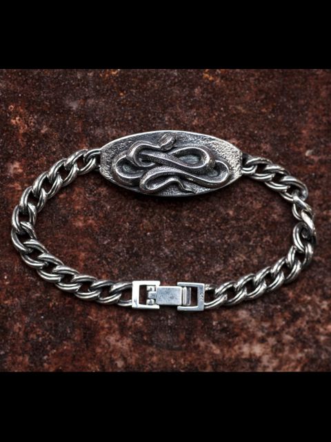SNAKE PLATE BRACELET (SILVER925)