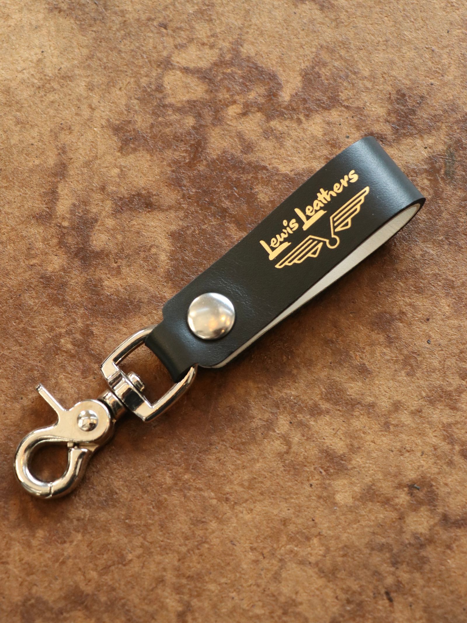 【限定発売】LEWIS LEATHERS BELT LOOP KEYRING MK2 (BLACK×WHITE)