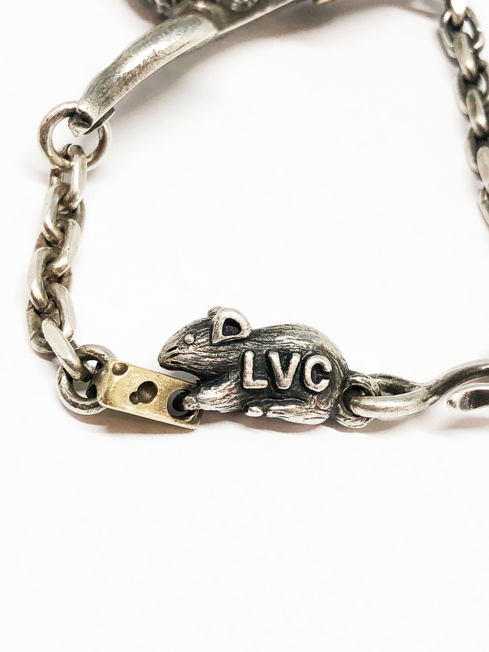 ニューライフブレスレット マウス&チーズチェーン /  "New Life" Bracelet w "Mouse & Cheese" (SILVER925×BRASS)