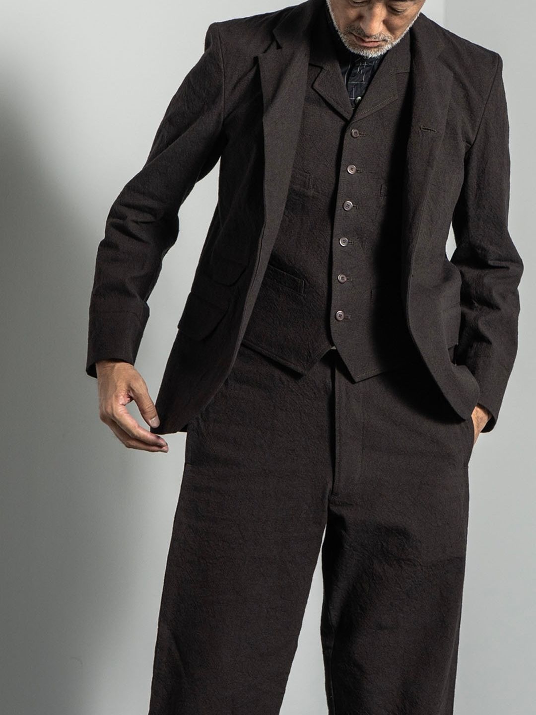ANCIENT CLOTH BUTLER A JACKET (DEAD LEAF BROWN)