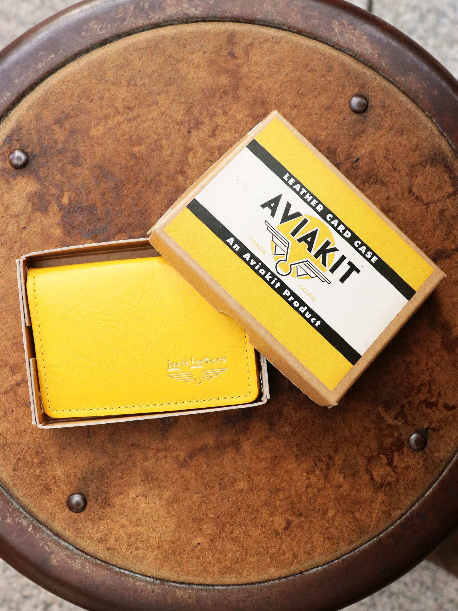 LEWIS LEATHERS CARD CASE (YELLOW)