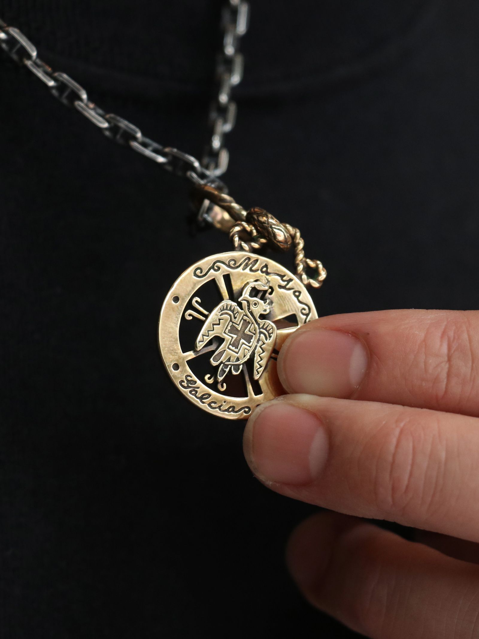 HUNABU-KU & EAGLE SNAKE NECK TOP (BRASS)