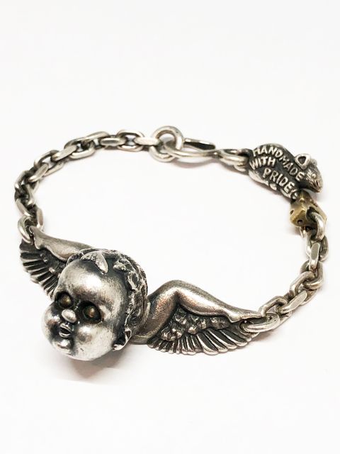 ニューライフブレスレット マウス&チーズチェーン /  "New Life" Bracelet w "Mouse & Cheese" (SILVER925×BRASS)