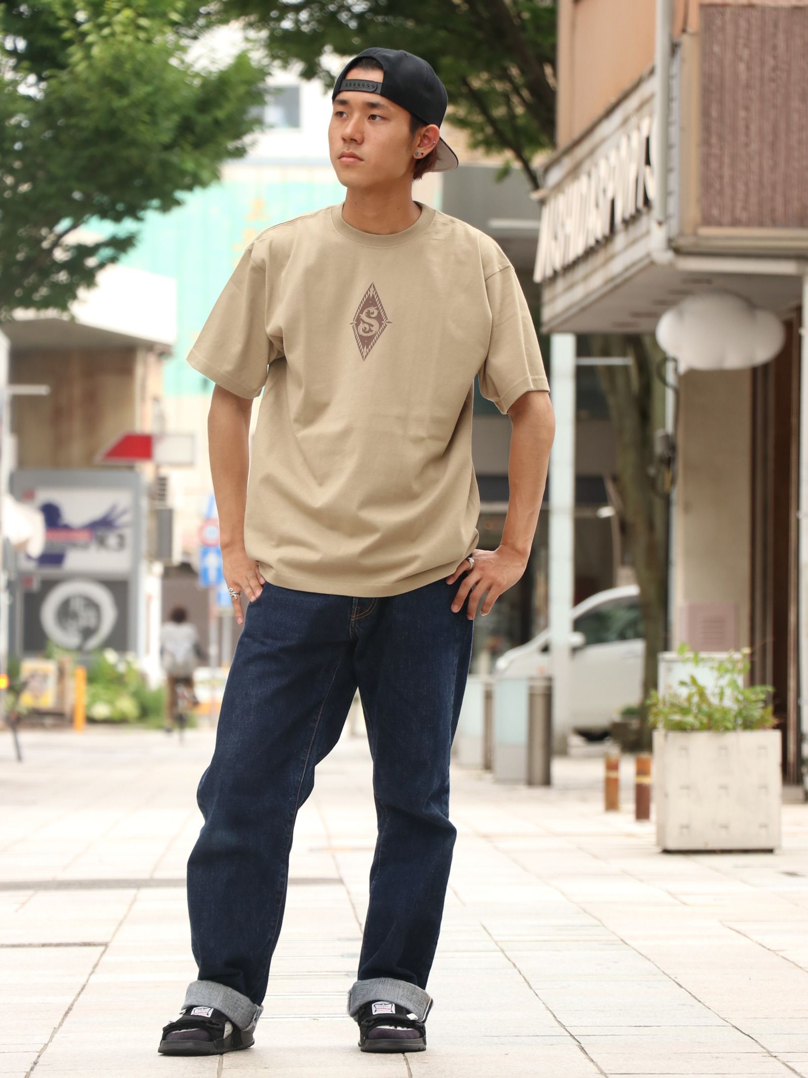 トライバル タイガーTシャツ (サンド) / TRIBAL TIGER TEE