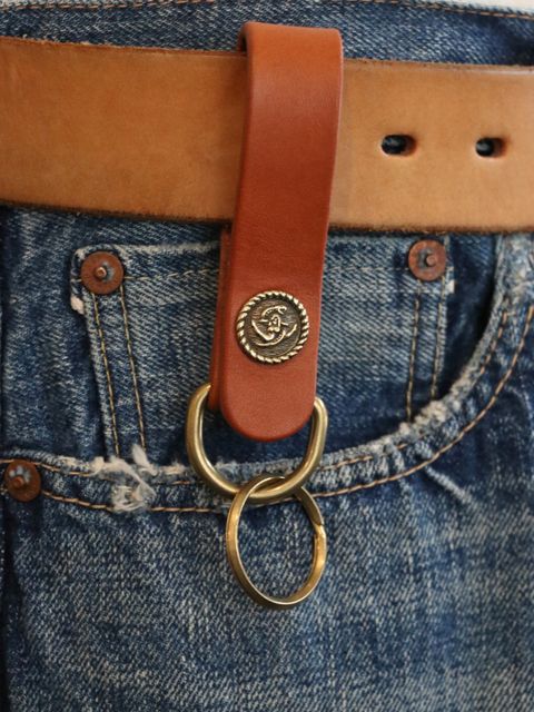 LVC x SKANDA LEATHER LOOP HOLDER "NUTURAL"