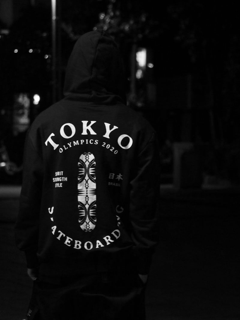 "SKATE BOADING TOKYO 2020" TRIVAL HOODY