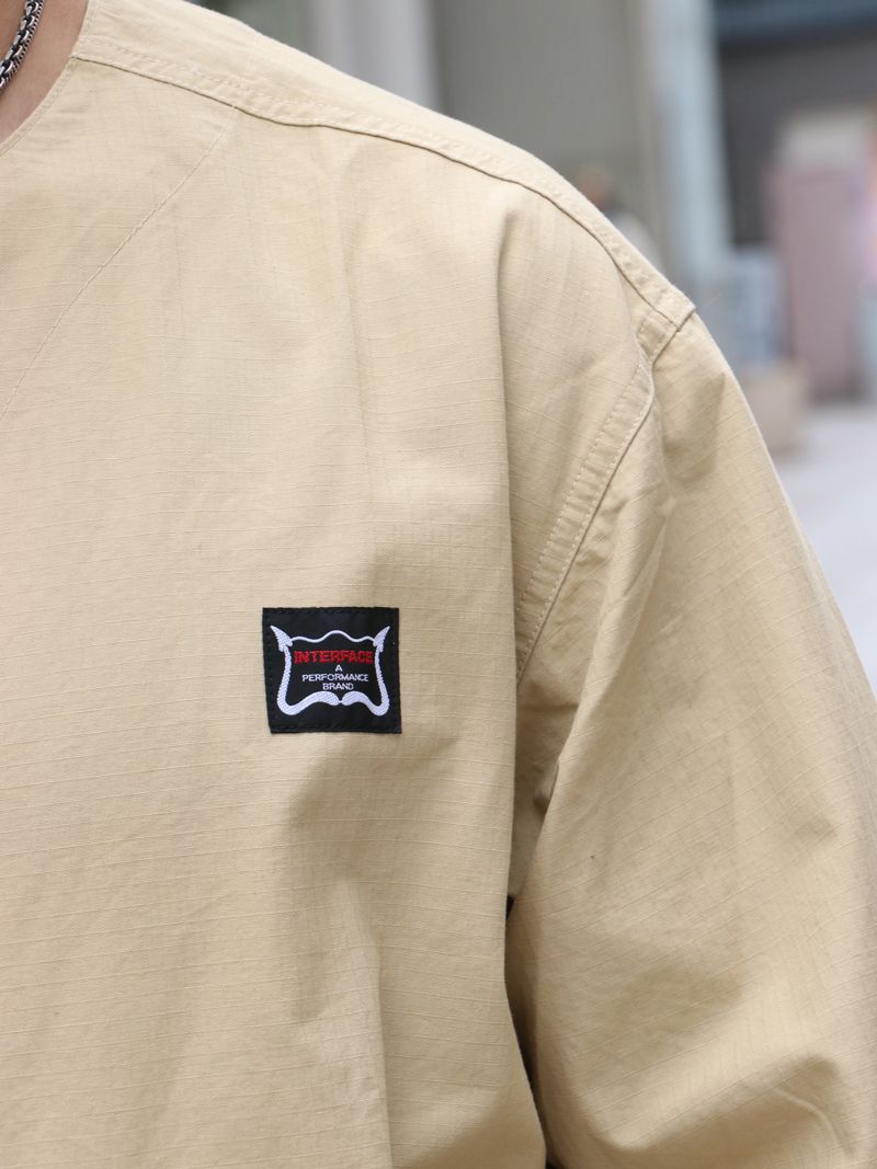 HERRINGBONE SHIRT JAKET (BEIGE)
