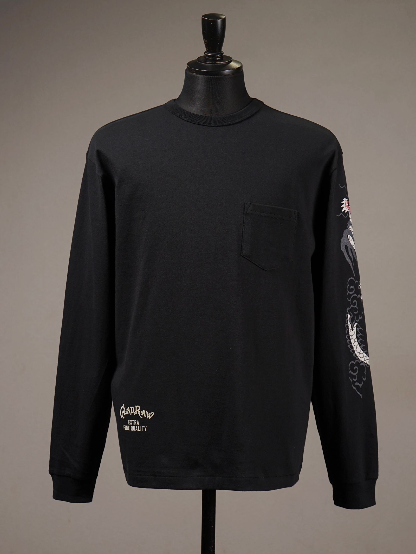 GLAD RAW - L/S T-SHIRTS (BLACK)