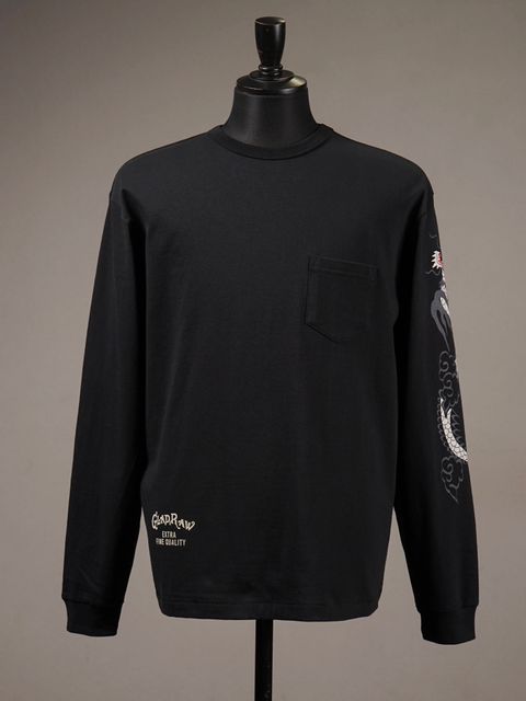 GLAD RAW - L/S T-SHIRTS (BLACK)