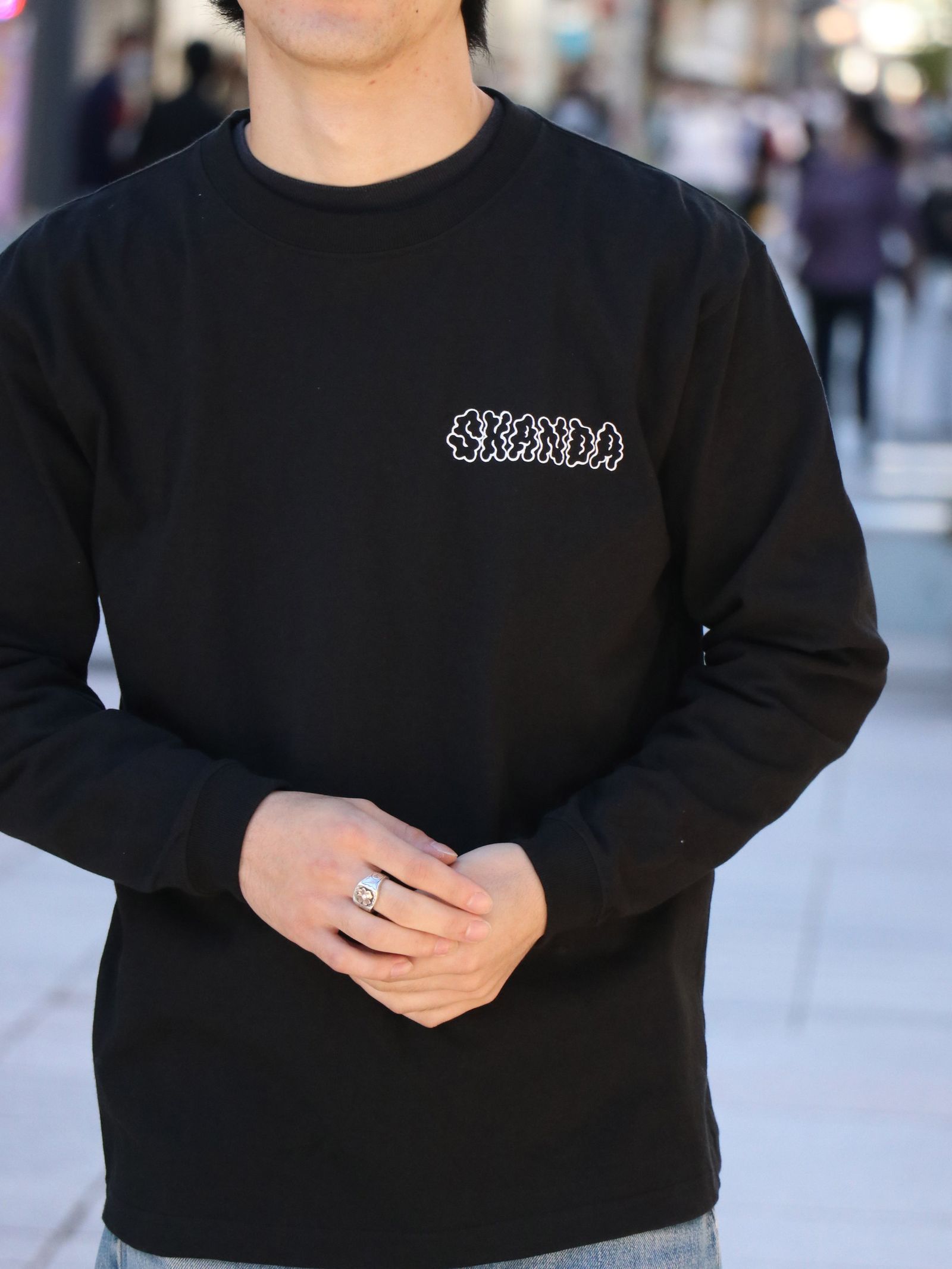 "S"LADY L/S TEE（ブラック）
