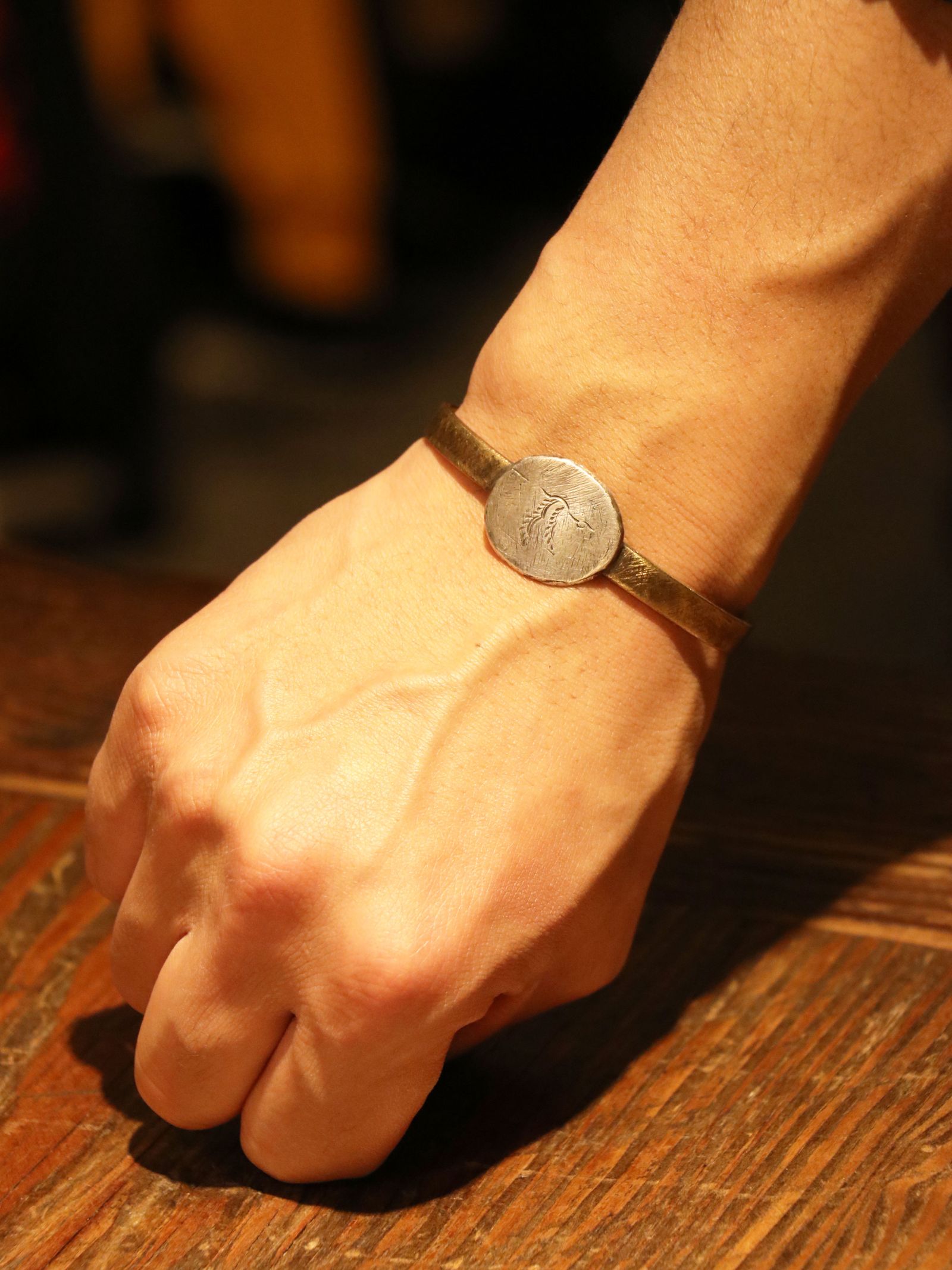 "WATARIDORI" カスタムバングル / "WATARIDORI" Custom Bangle(Brass x Silver 925)
