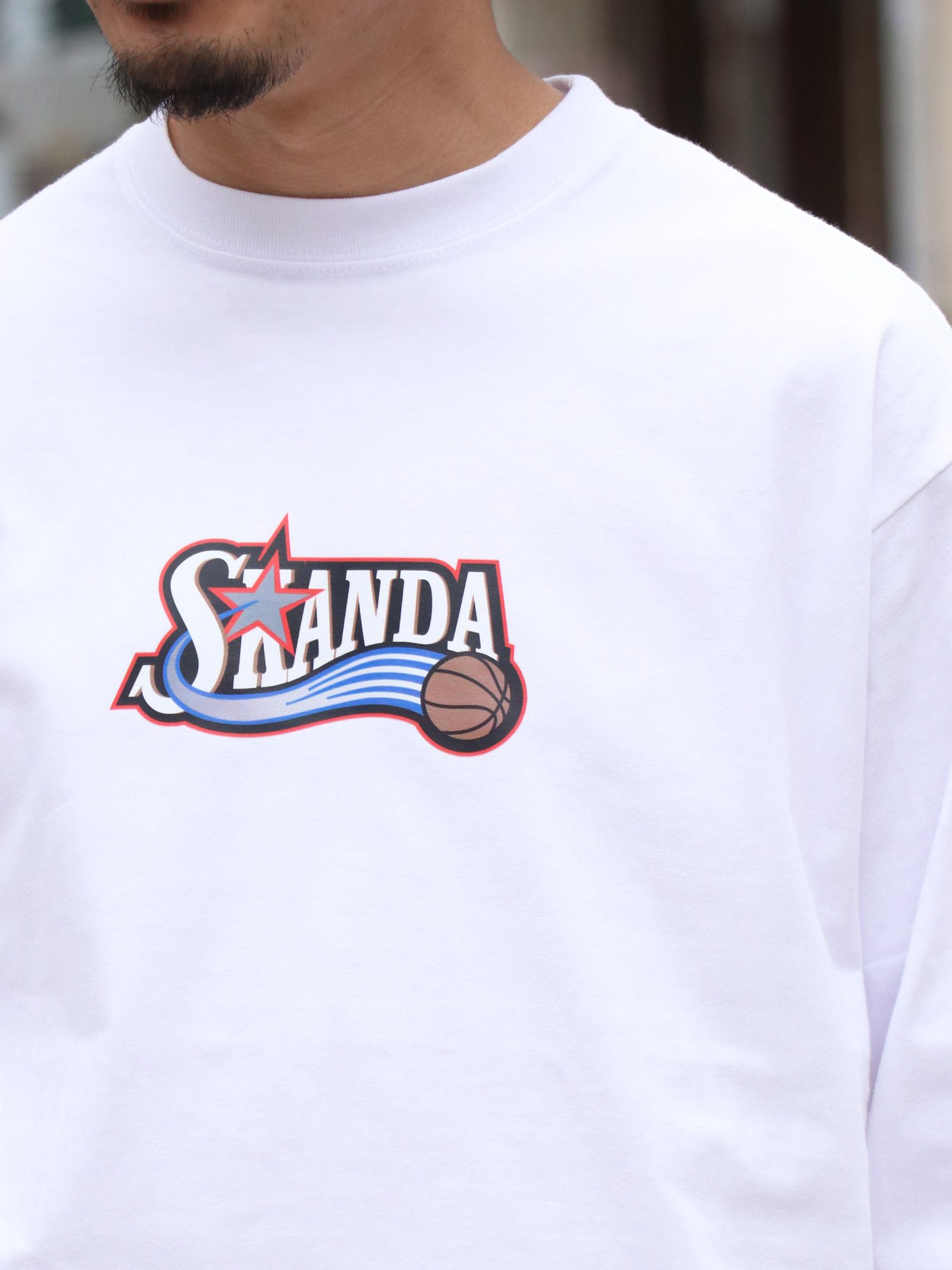 ”SKANDA×GRAVYSOURCE” W-NAME L/S TEE (WHITE)
