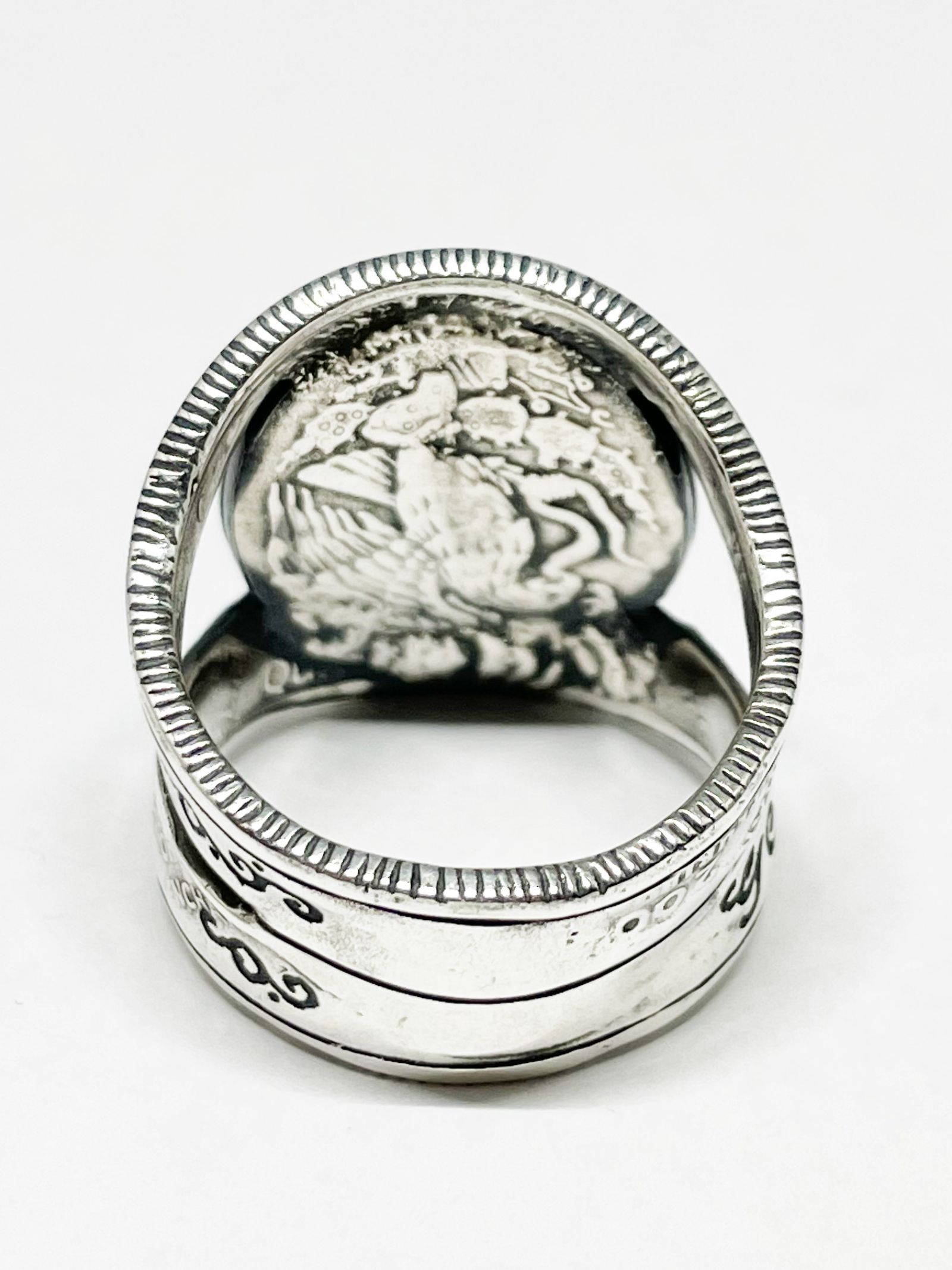 MAYA CALENDER MEDAL RING (SILVER925)
