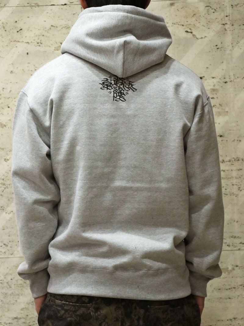 MOZYSKEY×SKANDA "疾風迅雷" PARKA (GRAY) / 別注パーカー (グレー)