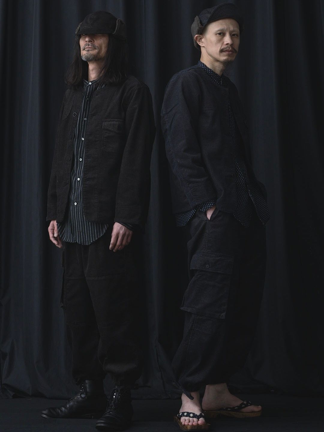 RIPPLE CORD AIM JACKET (CHARCOAL BLACK)