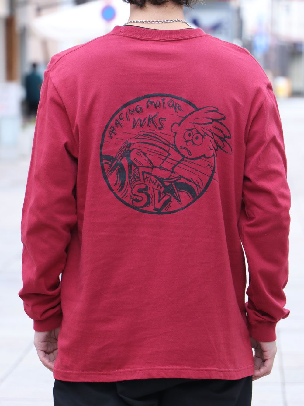 オリジナル ブリーチロングスリーブTシャツ(バーガンディ) / ORIGNAL HEAVY OZ BLEACH L/S TEE  (BURGUNDY)