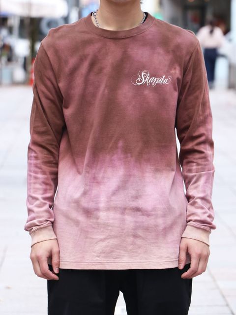 オリジナル ブリーチロングスリーブTシャツ(ブラウン) / ORIGNAL HEAVY OZ BLEACH L/S TEE  (BROWN)