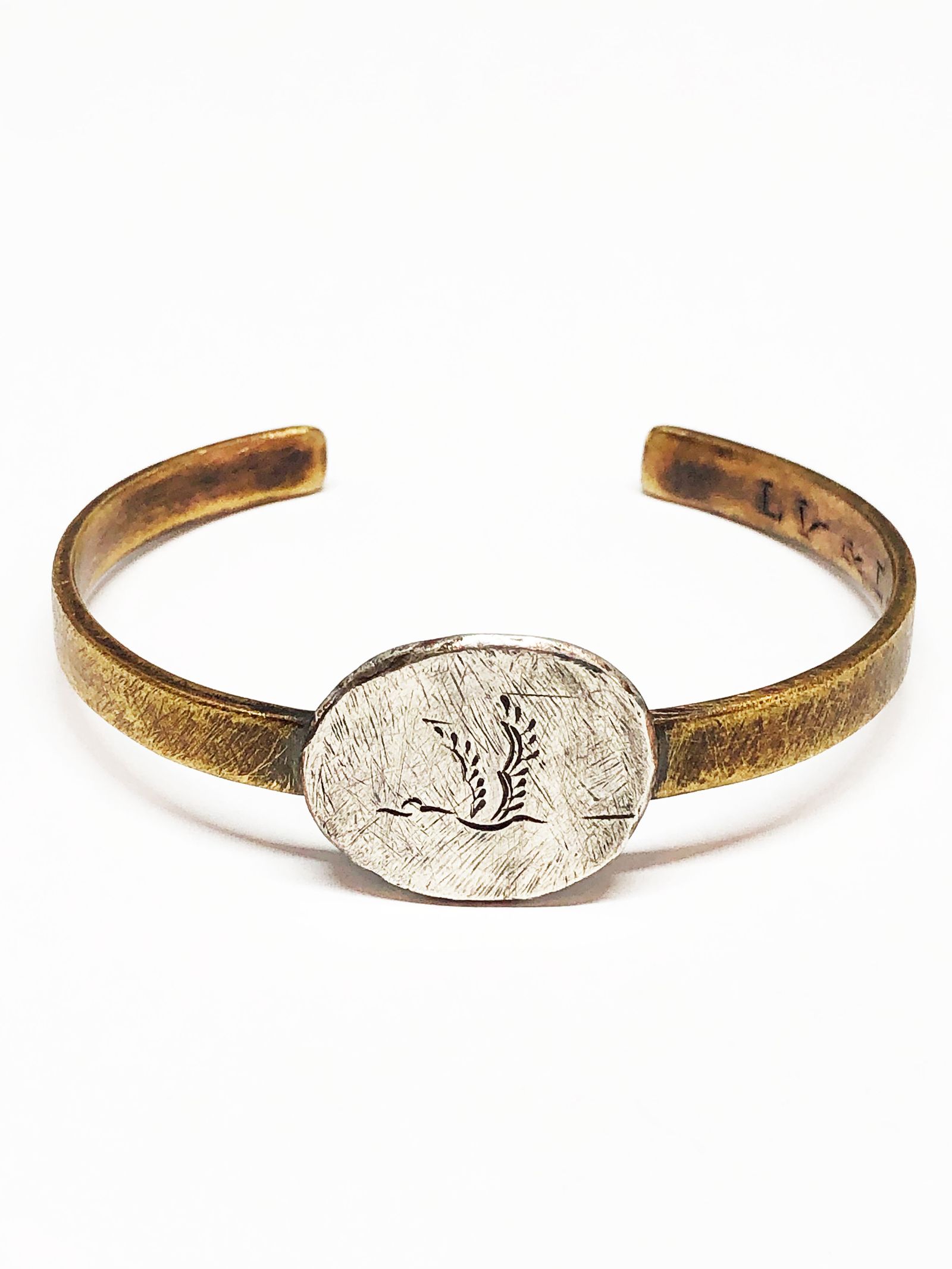 "WATARIDORI" カスタムバングル / "WATARIDORI" Custom Bangle(Brass x Silver 925)