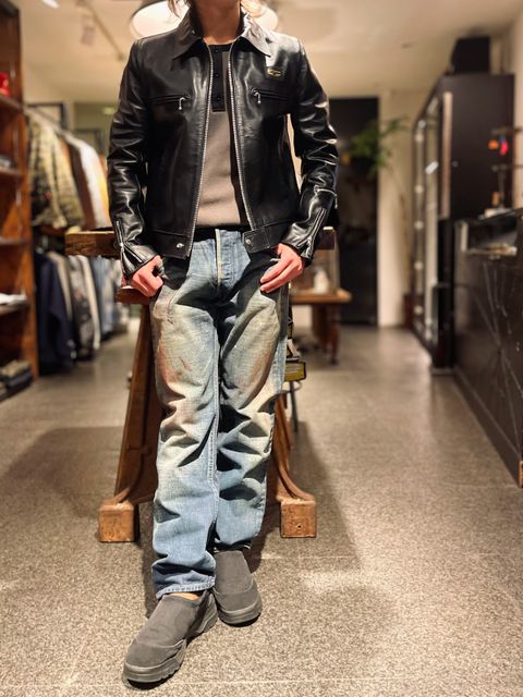 ライダースをインナーにする時のオススメの合わせ方