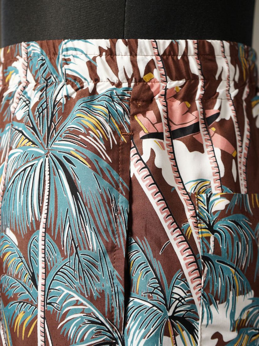 "PALM TREE" SHORTS (BROWN)