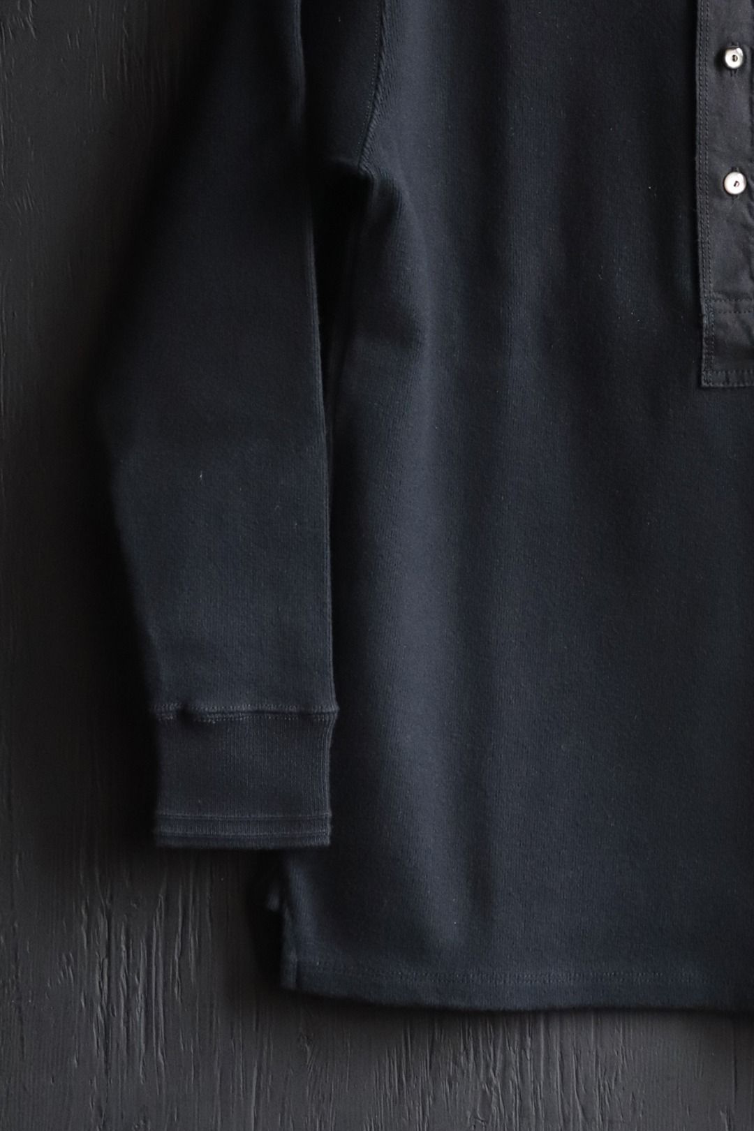 HENLEY NECK AMISH UNDER WEAR (MIDNIGHT BLACK)