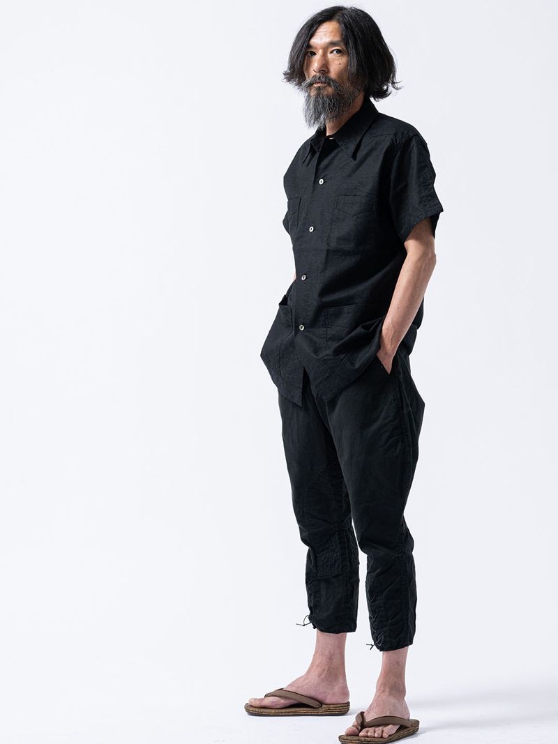PAISLEY JACQUARD CIGAR SHIRT / (MIDNIGHT BLACK)