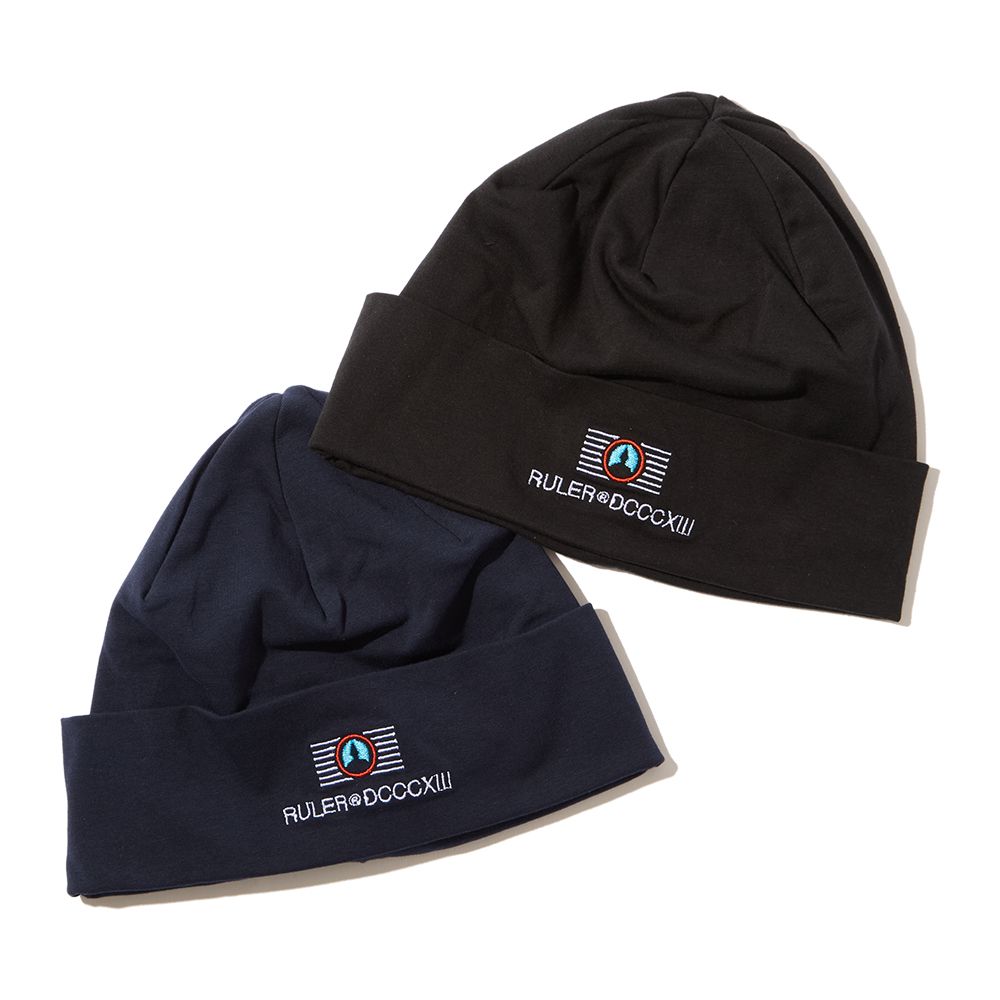 RULER - STATE COTTON CUFFED BEANIE (BLACK,NAVY) | SKANDA