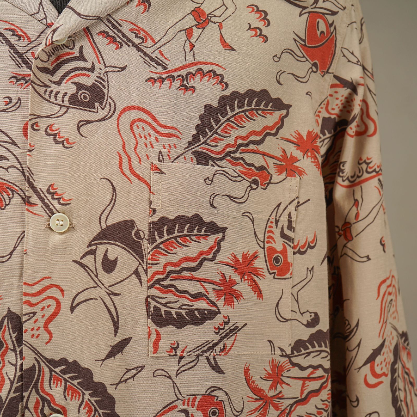 SEA ISLAND - S/S COVERALL SHIRTS (BEIGE)
