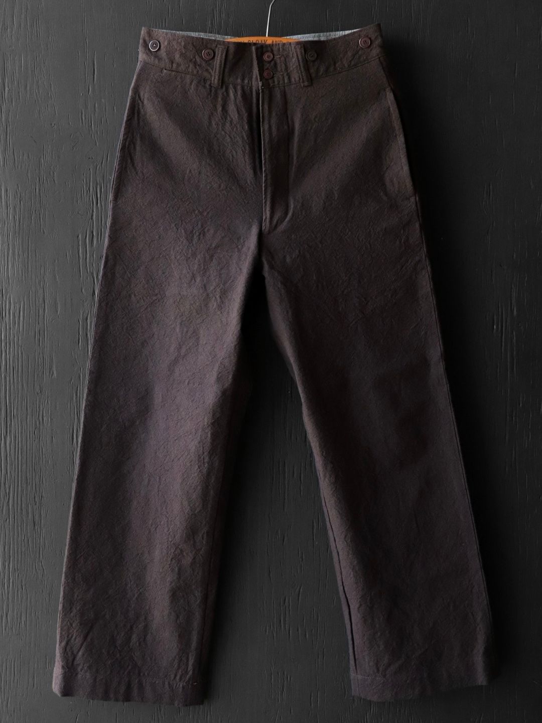 ANCIENT CLOTH AVIGNON TROUSERS (DEAD LEAF BROWN)