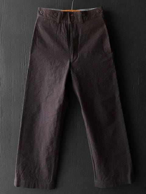 ANCIENT CLOTH AVIGNON TROUSERS (DEAD LEAF BROWN)