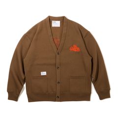 THE WANDERES T/C SWEAT CARDIGAN (BROWN)