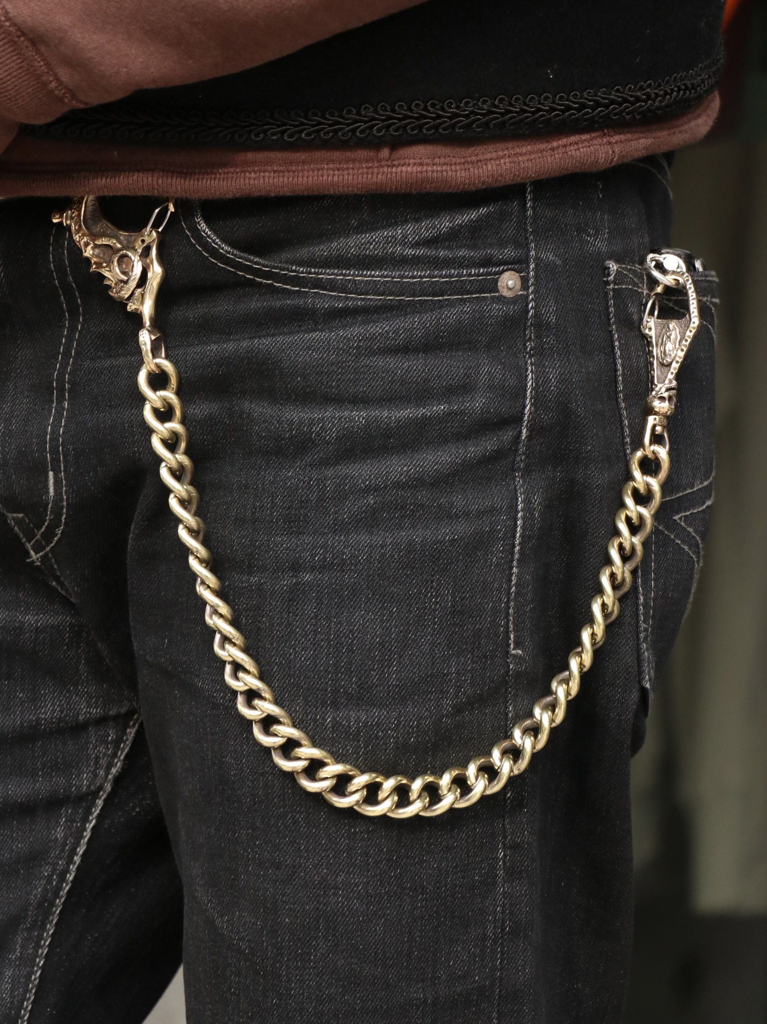 galcia - SKULL&COFFIN WALLET CHAIN (BRASS) | SKANDA