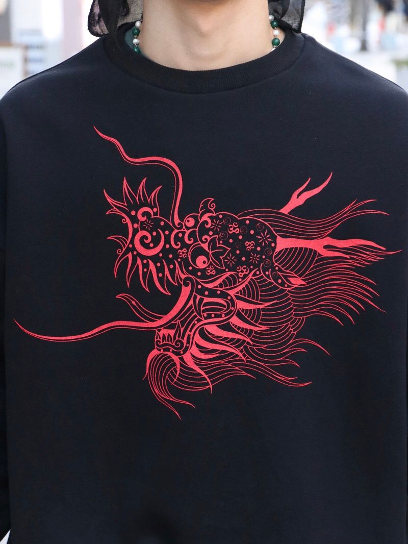 TRIVAL DRAGON SWEAT (BLACK)