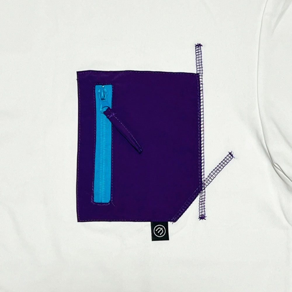 NYLON P/K TEE SH (WHT×PPL)