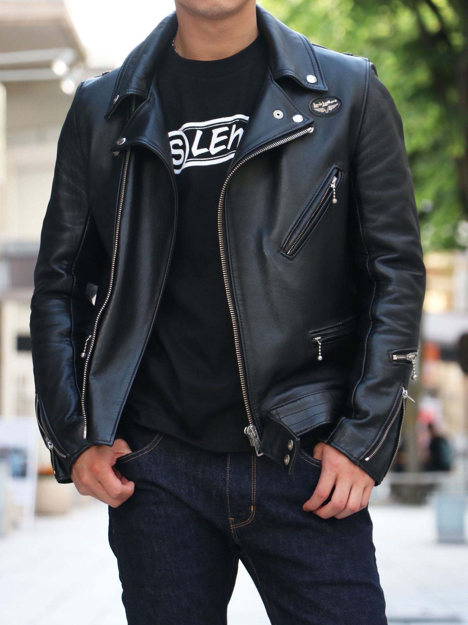 "S LEWIS" T-SHIRT (BLACK)